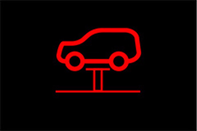 BMW car lift dashboard sign